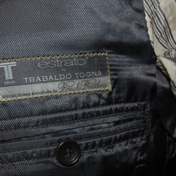 Brooks Brothers 1818 Fitzgerald Estrato Charcoal Stripe Two Button Suit 41R - Picture 13 of 14